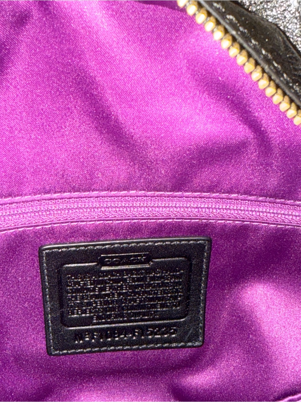 Coach Black Leather Shoulder Tote with Gold Stud Accents - Picture 10 of 10
